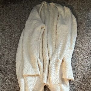 Cozy Cream Open-Front Cardigan